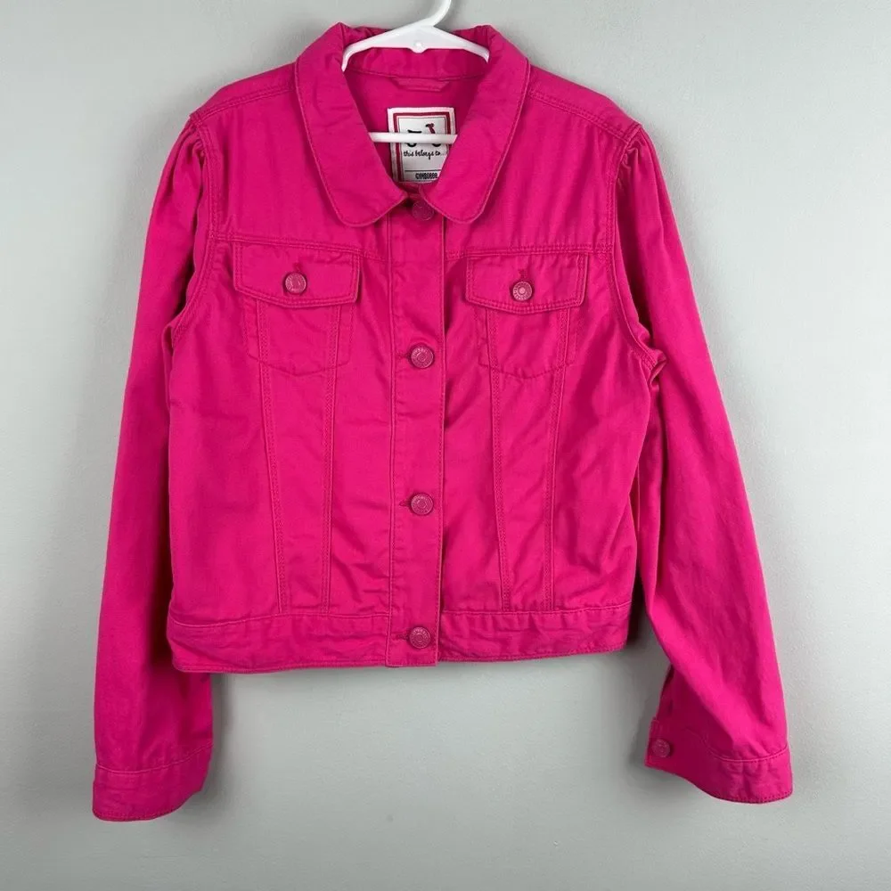 Gymboree Bright Pink Jean Jacket sz 10-12